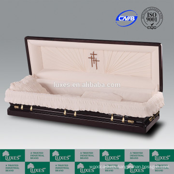 LUXES Superior Senator Full Couch Casket Chinese Hardwood Caskets